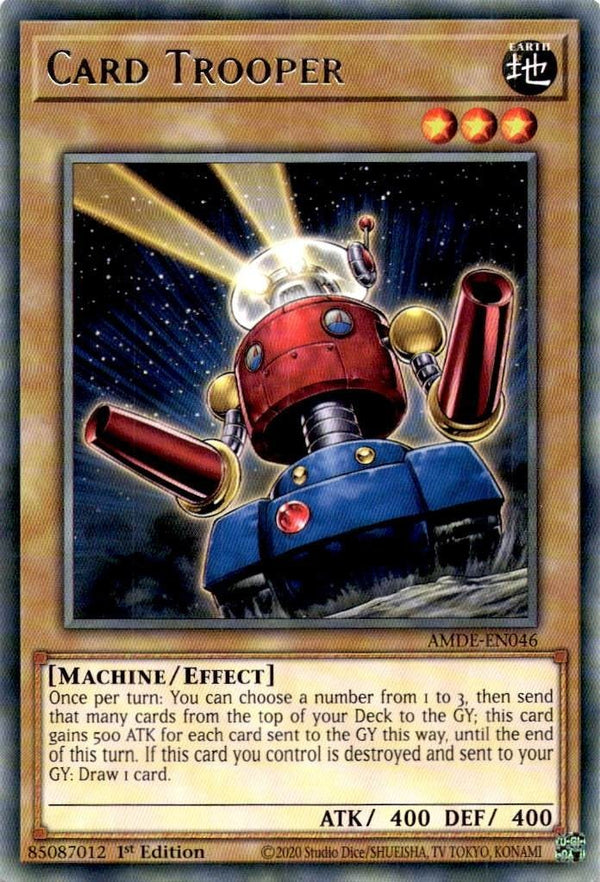 Yugioh Card Trooper AMDE-EN046 Rare 1st Edition NM