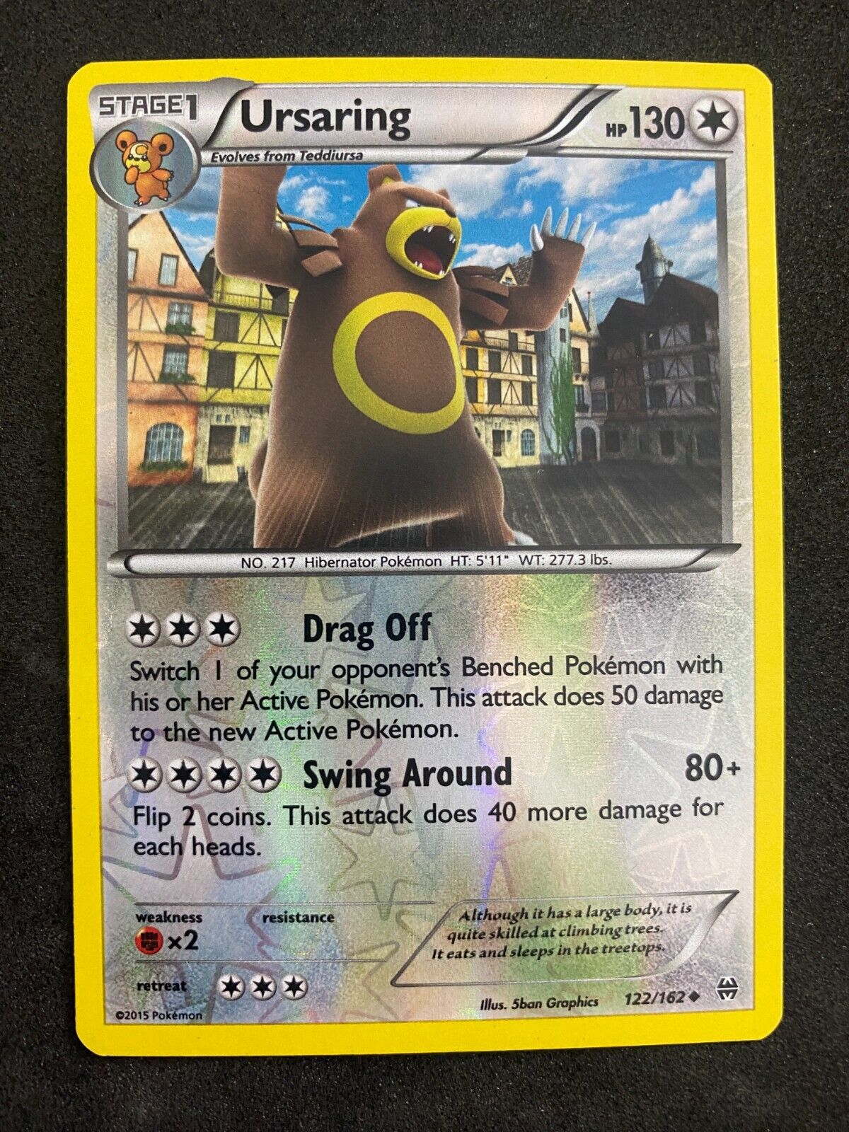 Pokemon Ursaring 122/162 BREAKthrough Reverse Holo LP