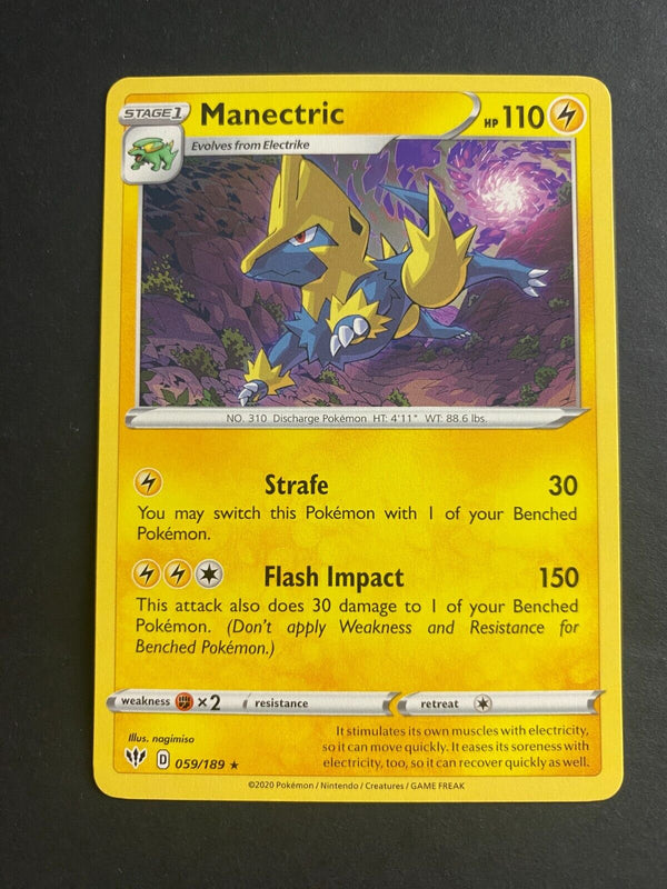 Pokemon Manectric 059/189 Darkness Ablaze Rare Non Holo NM