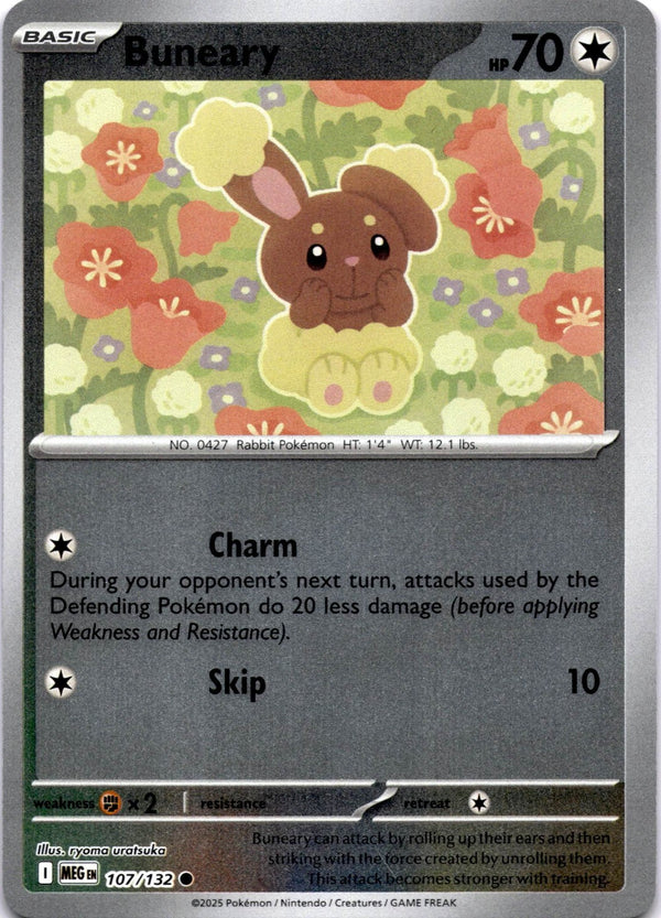 Pokemon Buneary 107/132 Mega Evolution Reverse Holo NM