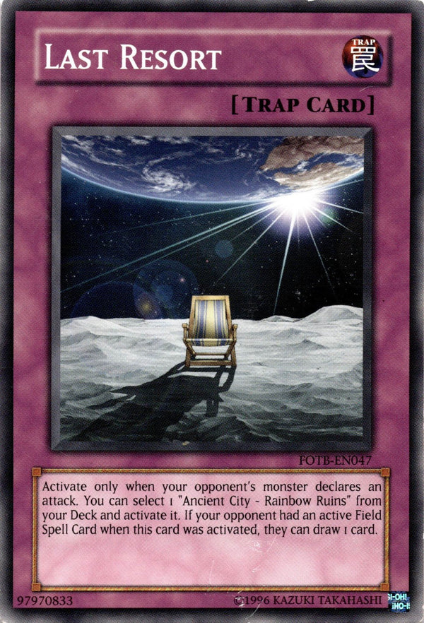 Yugioh Last Resort FOTB-EN047 Common Unlimited Edition HP