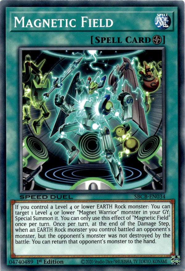 Yugioh Magnetic Field SBCB-EN034 Speed Duel Common 1st Edition NM