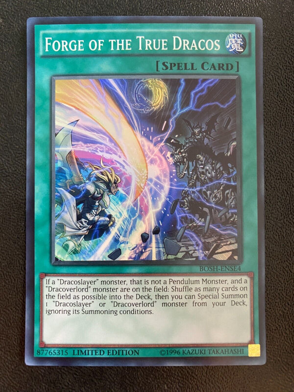 Yugioh Forge of the True Dracos BOSH-ENSE4 Super Rare Limited Edition NM/MINT