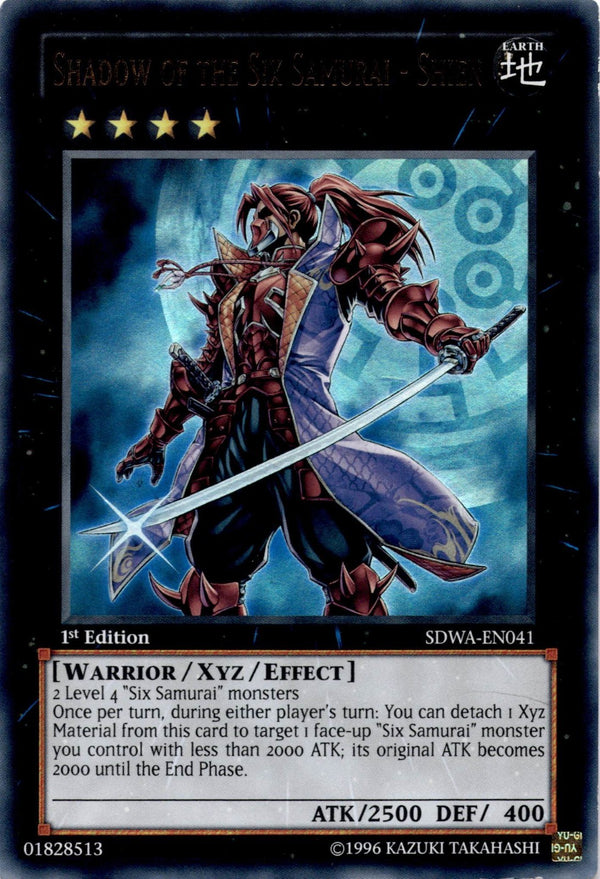 Yugioh Shadow of the Six Samurai - Shien SDWA-EN041 Ultra Rare 1st Edition MP