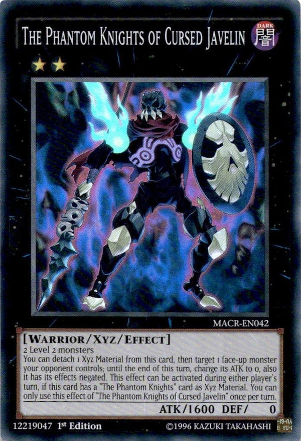 Yugioh The Phantom Knights of Cursed Javelin MACR-EN042 Super Rare 1st Ed VLP/NM