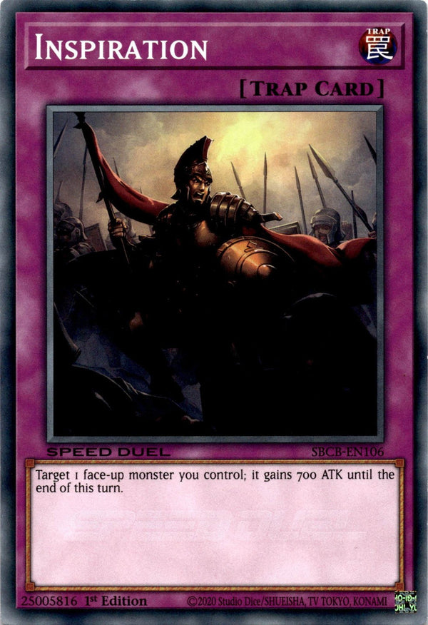 Yugioh Inspiration SBCB-EN106 Speed Duel Common 1st Edition VLP/NM