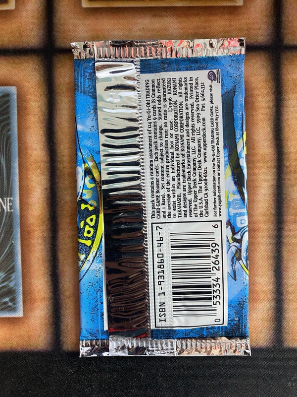 Yugioh Legend of Blue Eyes LOB Unl Edition Booster Pack Empty Wrapper No Cards