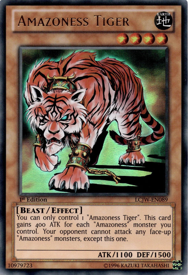 Yugioh Amazoness Tiger LCJW-EN089 Ultra Rare 1st Edition VLP/NM