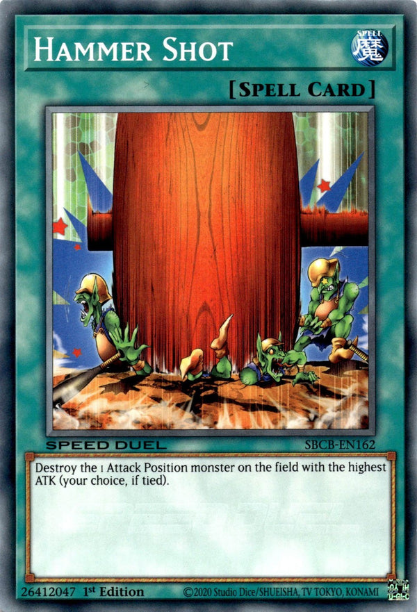 Yugioh Hammer Shot SBCB-EN162 Speed Duel Common 1st Edition NM
