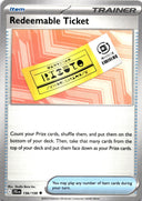 Pokemon Redeemable Ticket 156/159 Journey Together Non Holo NM