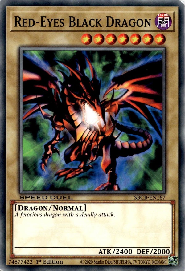 Yugioh Red-Eyes Black Dragon SBCB-EN167 Speed Duel Common 1st Edition LP