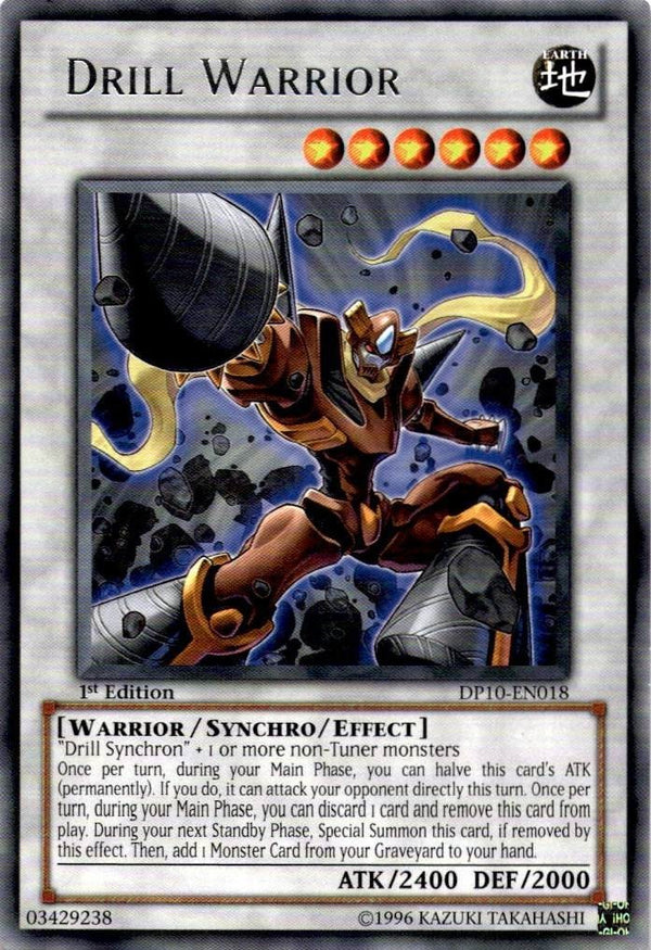 Yugioh Drill Warrior DP10-EN018 Rare 1st Edition VLP/NM