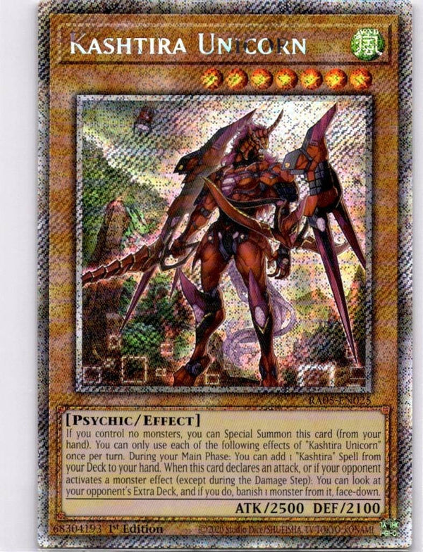 Yugioh Kashtira Unicorn RA05-EN025 NA Print Platinum Secret Rare 1st Edition NM