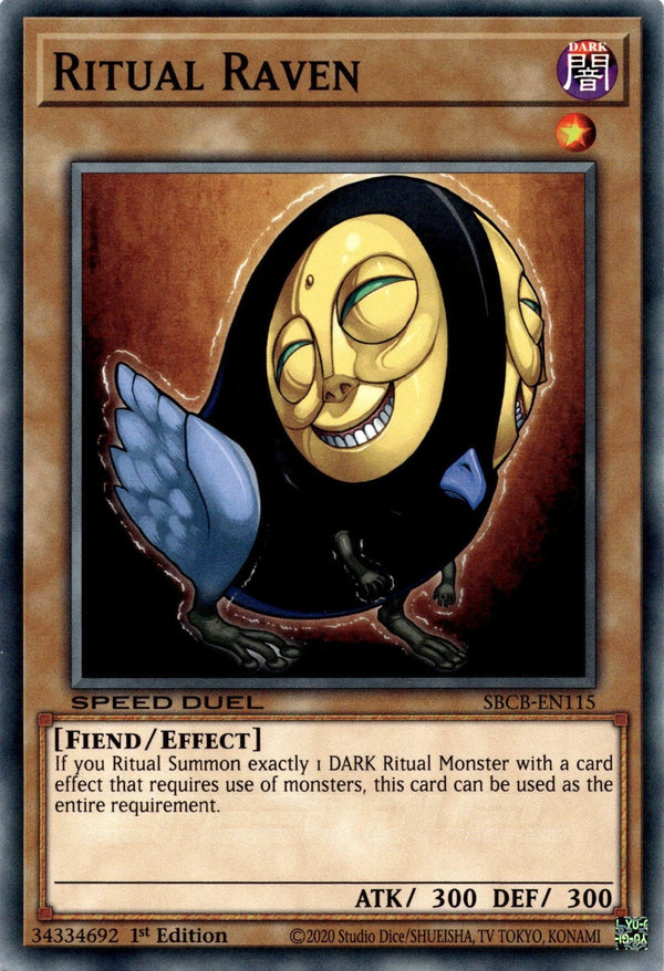 Yugioh Ritual Raven SBCB-EN115-120 Speed Duel Common 1st Edition VLP/NM