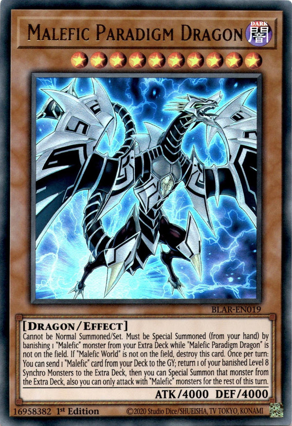 Yugioh Malefic Paradigm Dragon BLAR-EN019 Ultra Rare 1st Edition NM
