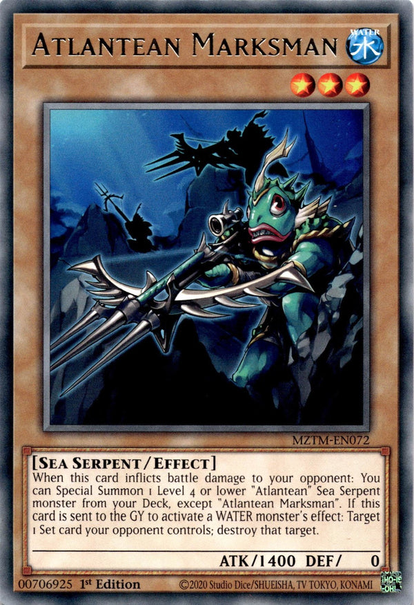 Yugioh Atlantean Marksman MZTM-EN072 Rare 1st Edition NM