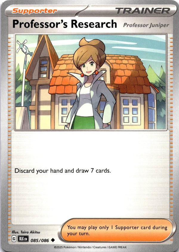 Pokemon Professor's Research 085/086 Black Bolt Non Holo NM