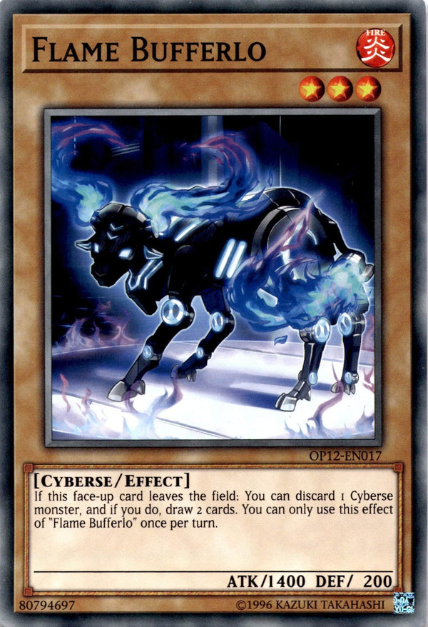 Yugioh Flame Bufferlo OP12-EN017 Common Unlimited Edition NM