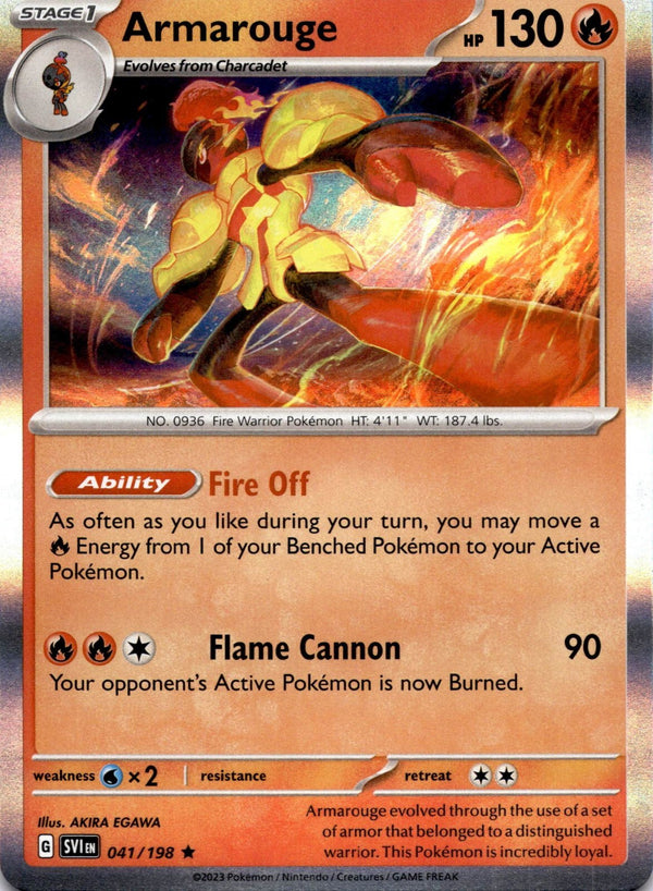 Pokemon Armarouge 041/198 Scarlet Violet Base Holo VLP/NM