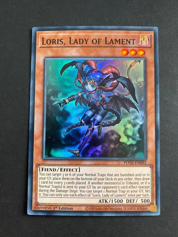 Yugioh Loris, Lady of Lament POTE-EN092 Super Rare 1st Edition NM