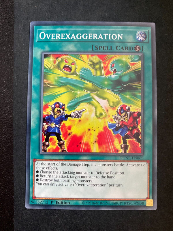 Yugioh Overexaggeration DUNE-EN065 Common 1st Edition NM