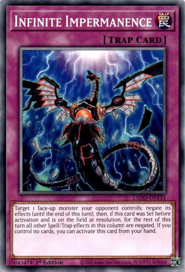Yugioh Infinite Impermanence L5DD-ENY31 Common 1st Edition NM