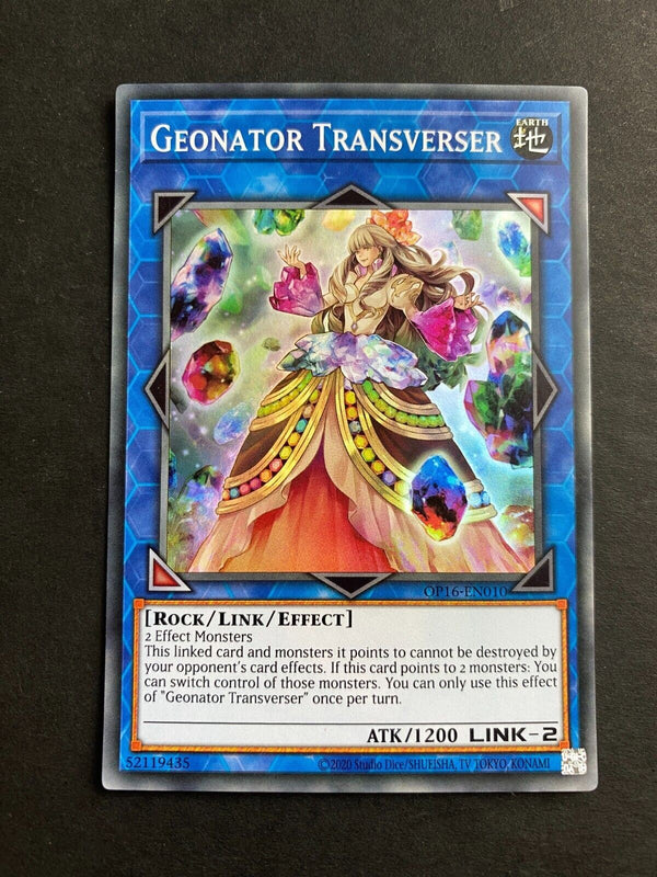 Yugioh Geonator Transverser OP16-EN010 Super Rare Unlimited Edition MP/LP
