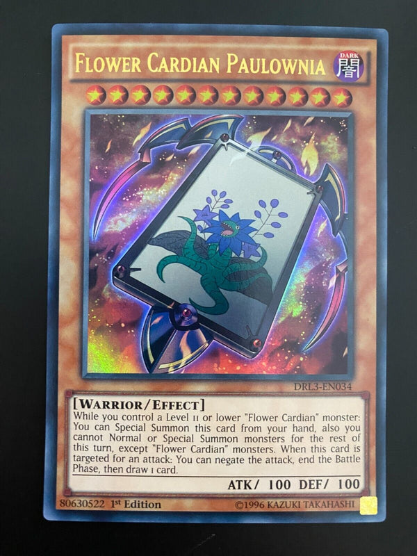 Yugioh Flower Cardian Paulownia DRL3-EN034 Ultra Rare 1st Edition NM