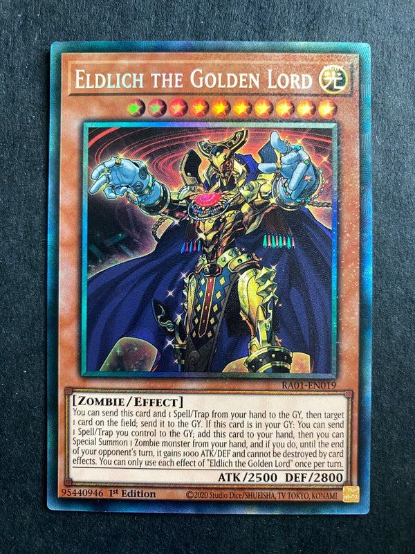 Yugioh Eldlich the Golden Lord RA01-EN019 Prismatic Collector’s Rare 1st Ed NM