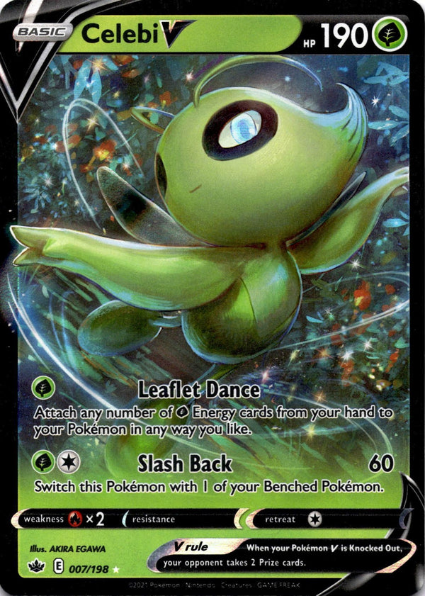 Pokemon Celebi V 007/198 Chilling Reign Full Art Holo NM