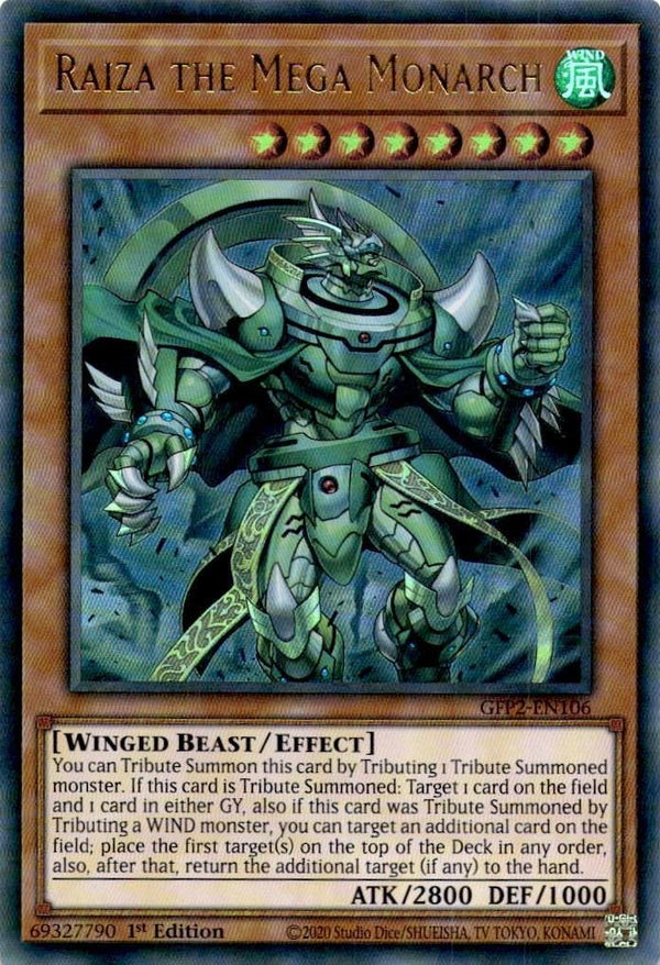 Yugioh Raiza the Mega Monarch GFP2-EN106 Ultra Rare 1st Edition NM