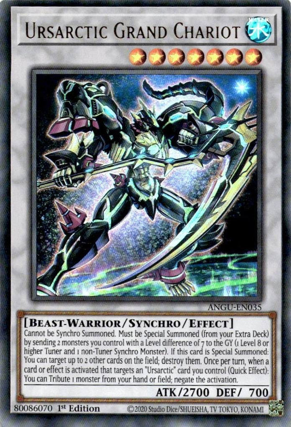 Yugioh Ursarctic Grand Chariot ANGU-EN035 Ultra Rare 1st Edition VLP/NM