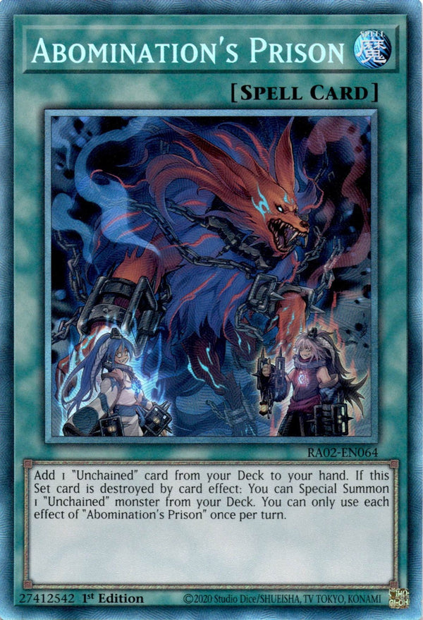 Yugioh Abomination's Prison RA02-EN064 Prismatic Collector’s Rare 1st Edition NM