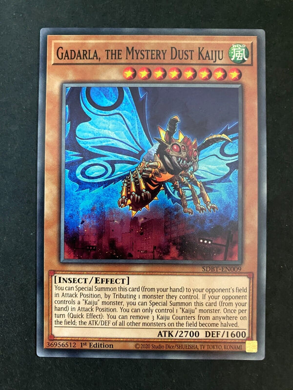 Yugioh Gadarla, the Mystery Dust Kaiju SDBT-EN009 Common 1st Edition NM