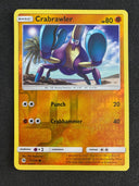 Pokemon Crabrawler 72/149 Sun Moon Base Reverse Holo NM