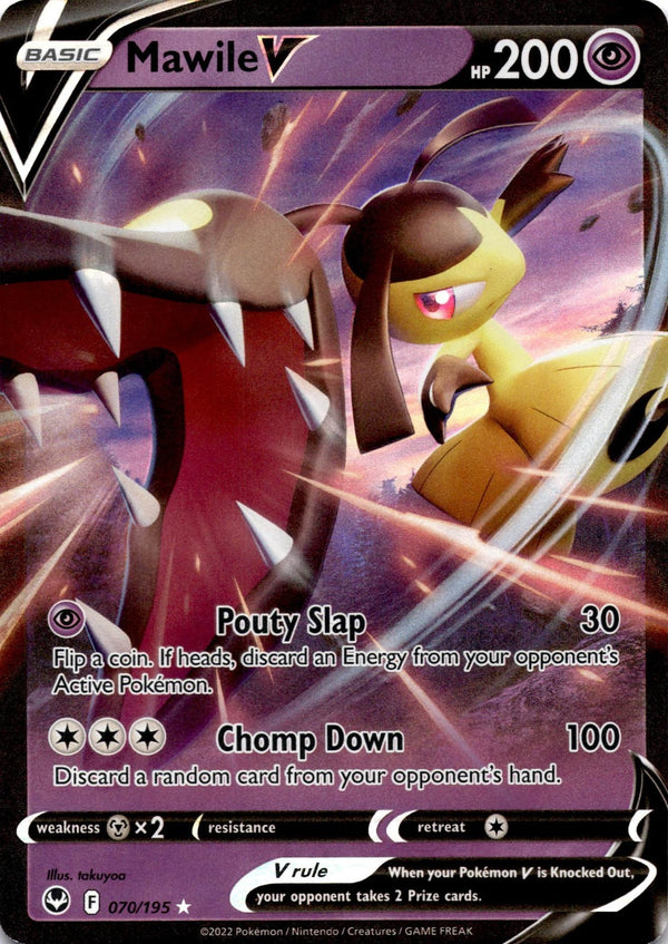 Pokemon Mawile V 070/195 Silver Tempest Full Art Holo NM