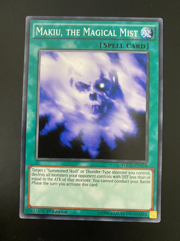 Yugioh Makiu, the Magical Mist YGLD-ENA34 Common 1st Edition NM/MINT