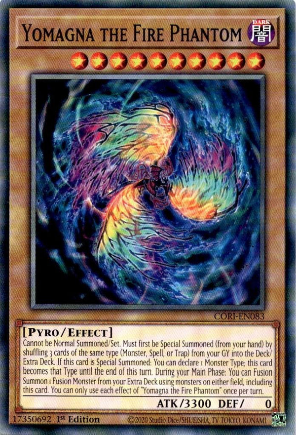 Yugioh Yomagna the Fire Phantom CORI-EN083 Common 1st Edition NM