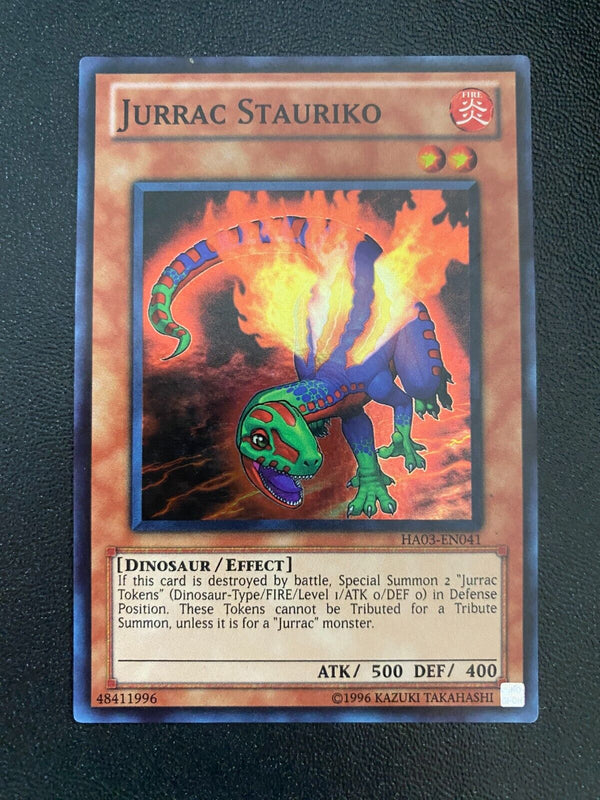 Yugioh Jurrac Stauriko HA03-EN041 Super Rare Unlimited Edition LP