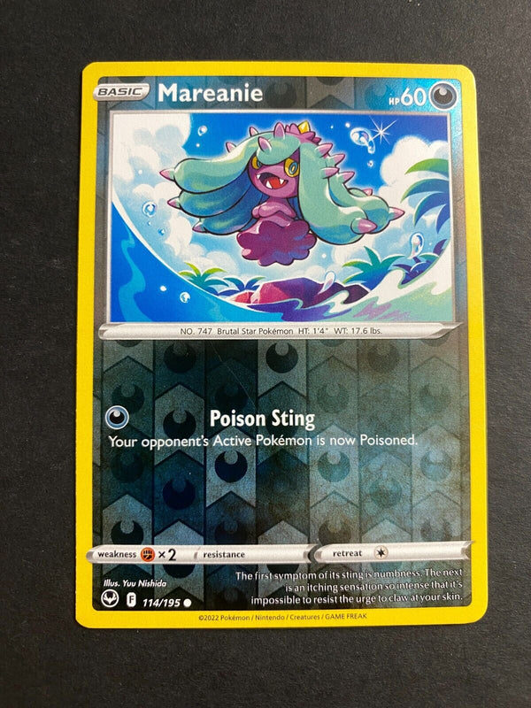 Pokemon Mareanie 114/195 Silver Tempest Reverse Holo NM