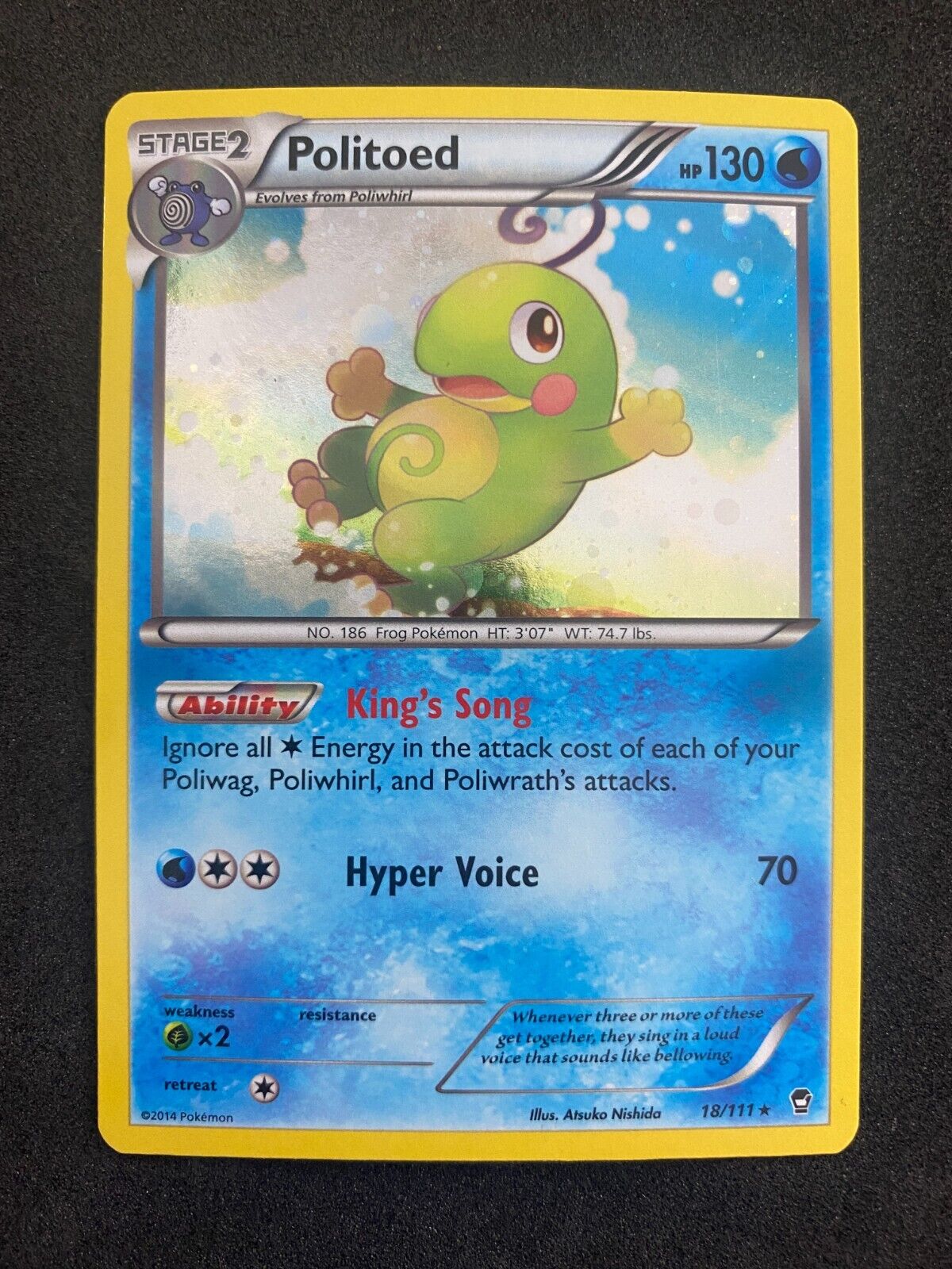 Pokemon Politoed 18/111 Furious Fists Cosmos Holo VLP-NM