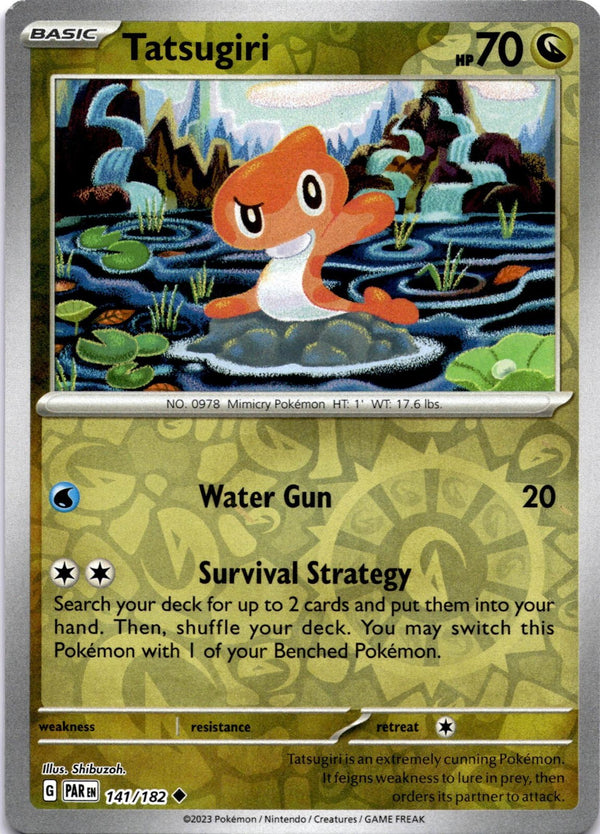 Pokemon Tatsugiri 141/182 Paradox Rift Reverse Holo NM