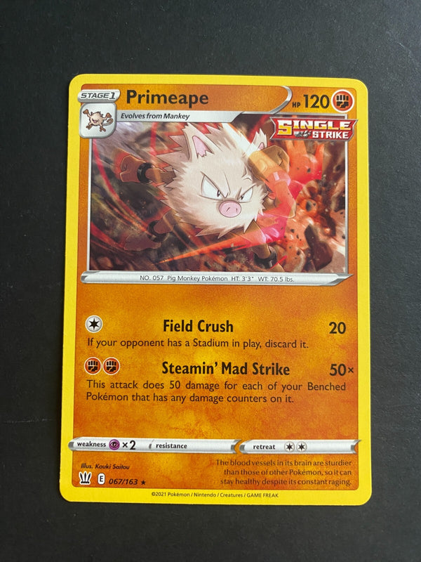 Pokemon Primeape 067/163 Battle Styles Rare Non Holo NM