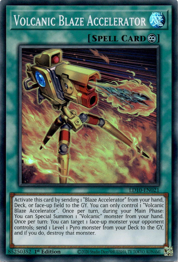 Yugioh Volcanic Blaze Accelerator LD10-EN021 Super Rare 1st Edition NM