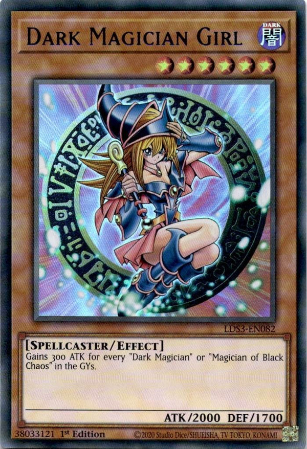Yugioh Dark Magician Girl LDS3-EN082 Blue Ultra Rare 1st Edition NM