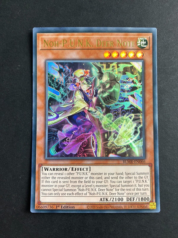 Yugioh Noh-P.U.N.K. Deer Note BLMR-EN066 Ultra Rare 1st Edition NM