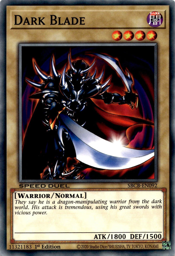Yugioh Dark Blade SBCB-EN092 Speed Duel Common 1st Edition VLP/NM