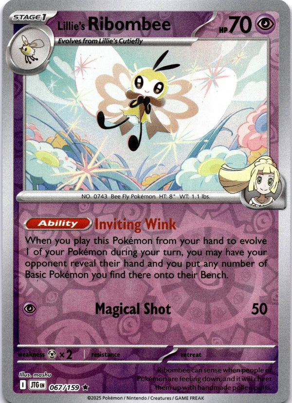 Pokemon Lillie's Ribombee 067/159 Journey Together Reverse Holo NM
