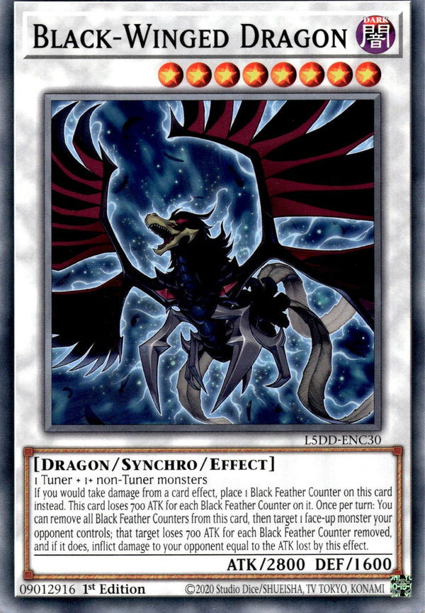 Yugioh Black-Winged Dragon L5DD-ENC30 Common 1st Edition NM