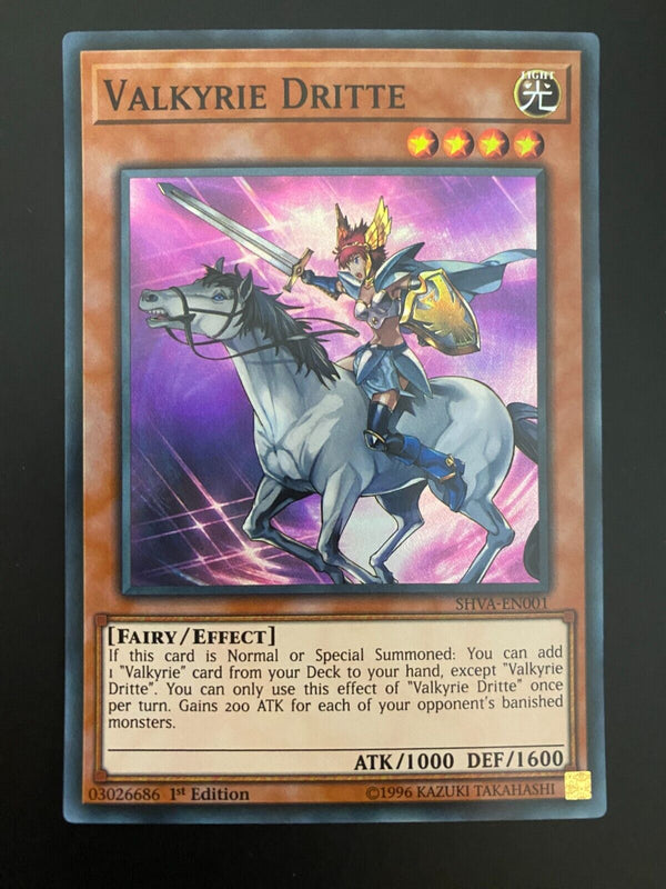 Yugioh Valkyrie Dritte SHVA-EN001 Super Rare 1st Edition NM/MINT (N)